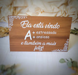 Plaquinha Personalizada para Casamento Ateliê Minh'Arte