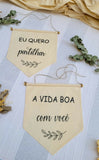 Flâmulas para casamento Ateliê Minh'Arte