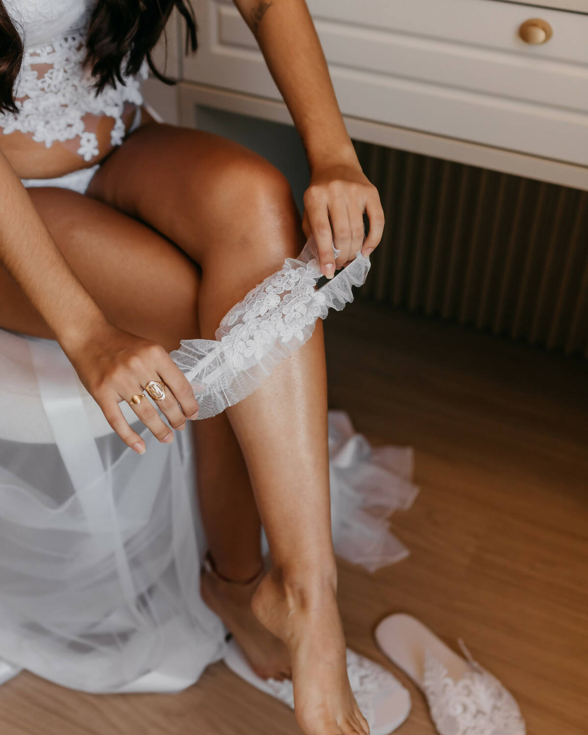 Liga de perna para noivas