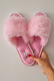 Pantufa de pelúcia Rosa Bebê