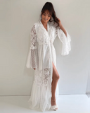 Robe Fabiana Longo no branco off com Estilo Boho Chique