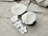 Par de Flores de Noiva White Dream - Narcisa Acessórios